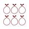 Haute Decor 20" Red & White Decorative Twist Ties, 6ct.